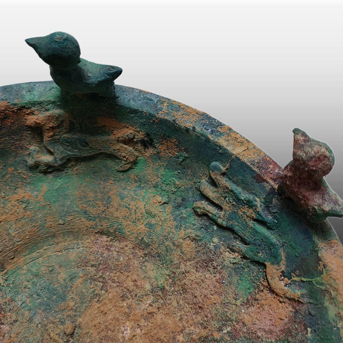 A Exquisite Bronze Bird and Fruit Plate - 4