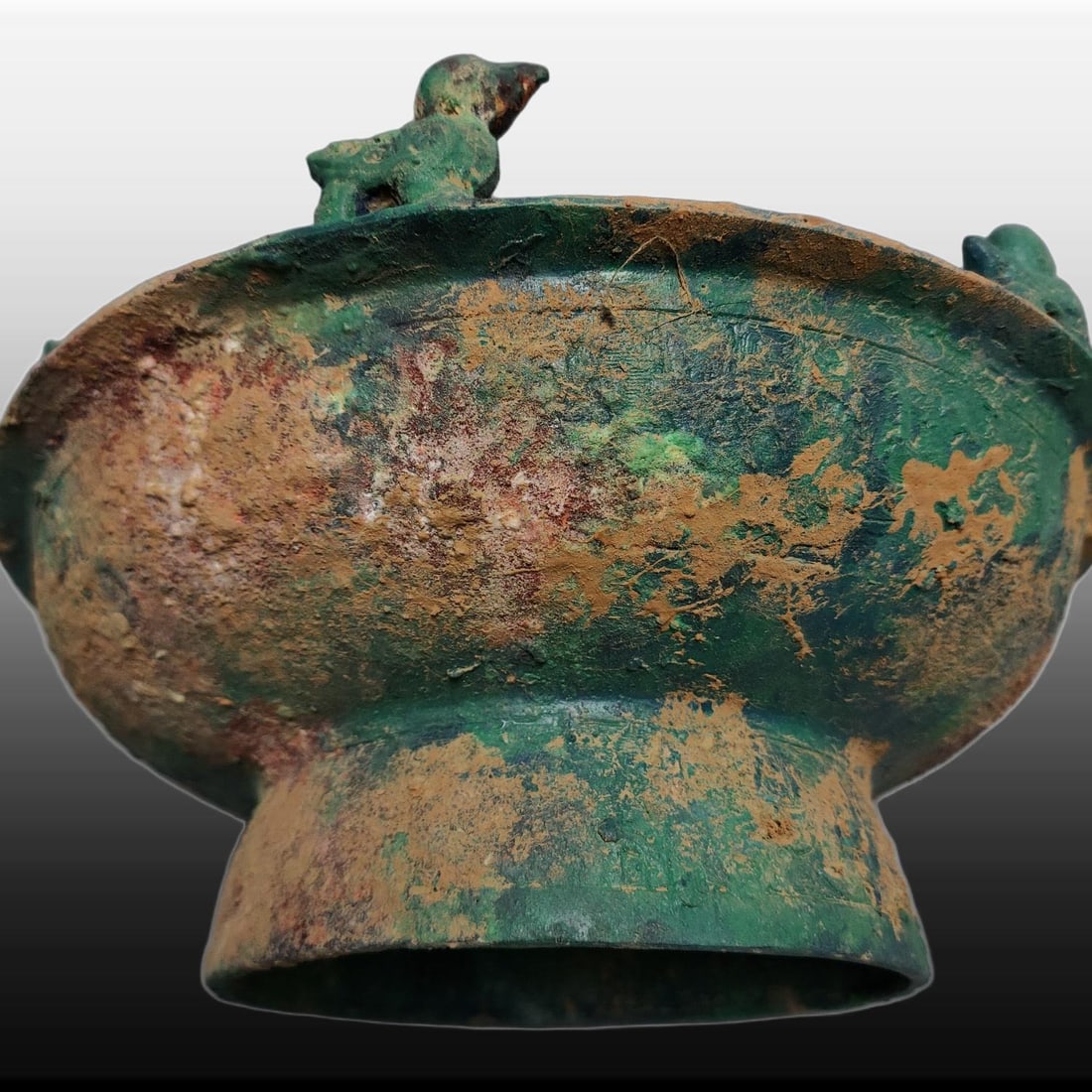 A Exquisite Bronze Bird and Fruit Plate - 8