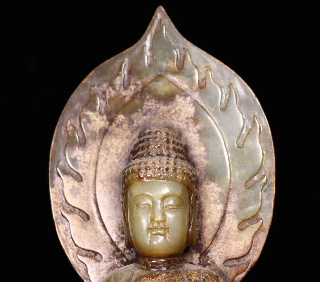 A Exquisite Hotan Jade Buddha statue - 2