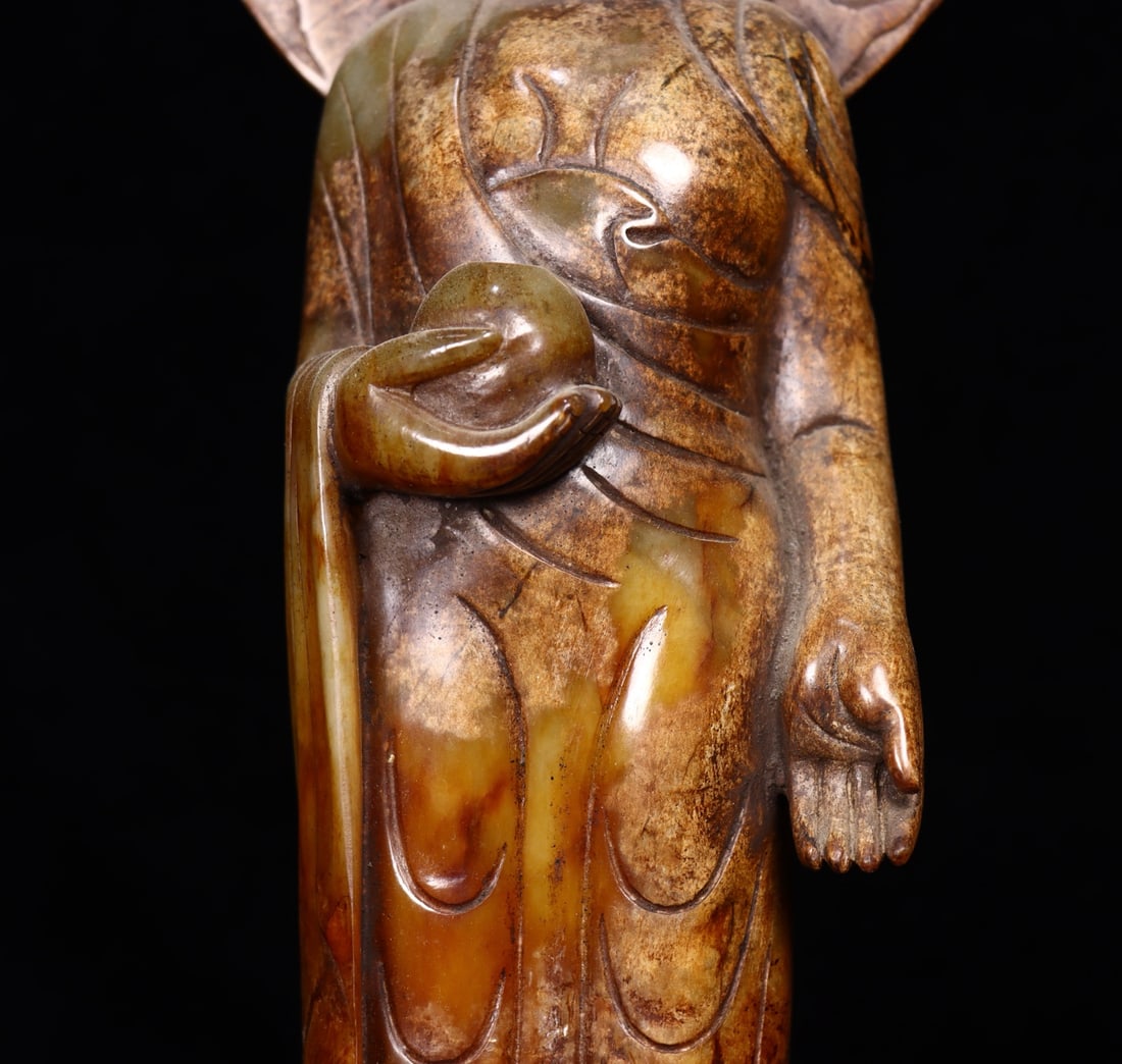 A Exquisite Hotan Jade Buddha statue - 5