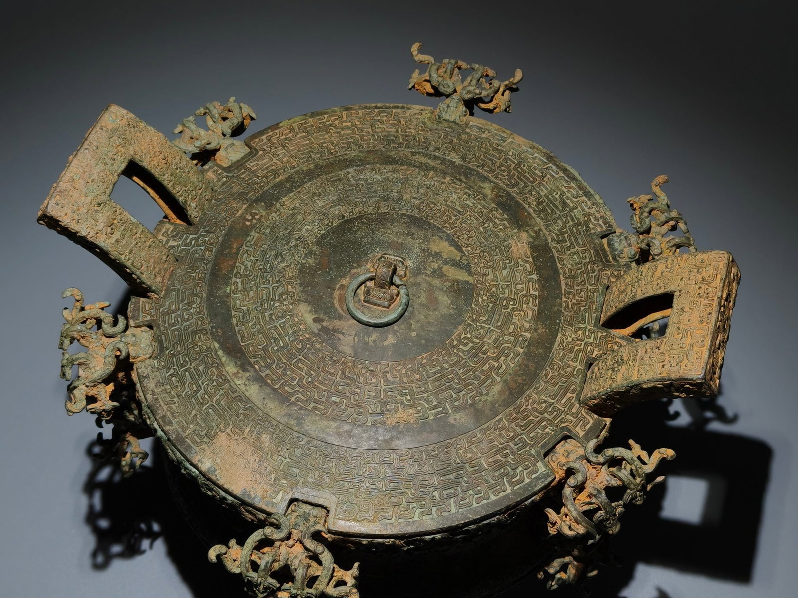 A Exquisite Bronze Auspicious Cloud Pattern Tripod Censer - 5