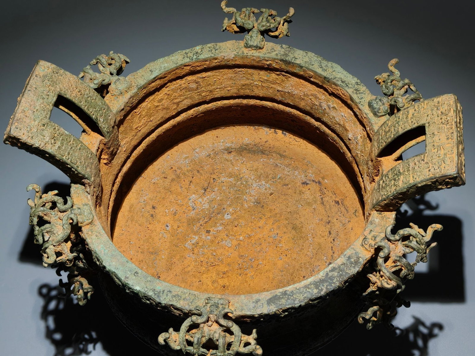 A Exquisite Bronze Auspicious Cloud Pattern Tripod Censer - 6