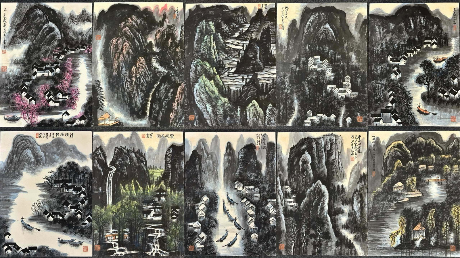 A Chinese Ink Painting Album of Landscape on Paper (1 of 11)