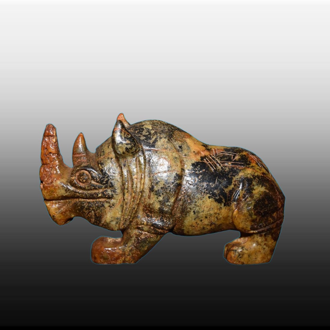 A Exquisite River Polished Jade Rhinoceros Ornament (1 of 6)