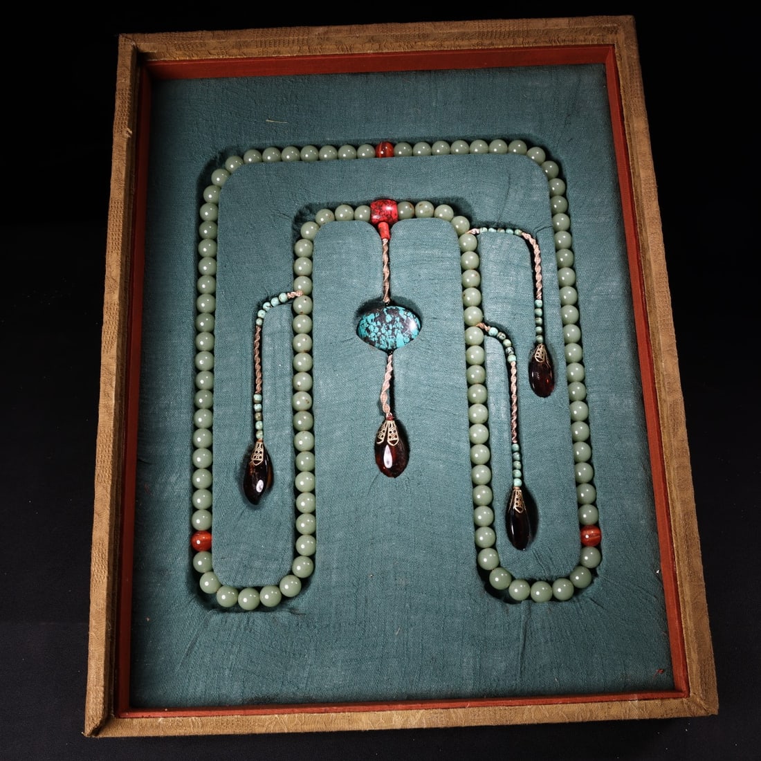 A Exquisite Hotan Jade Court Beads: A Exquisite Hotan Jade Court Beads,Qing Dynasty, China,Size:0.6in,Weigh:400g 和田玉朝珠,中国清代