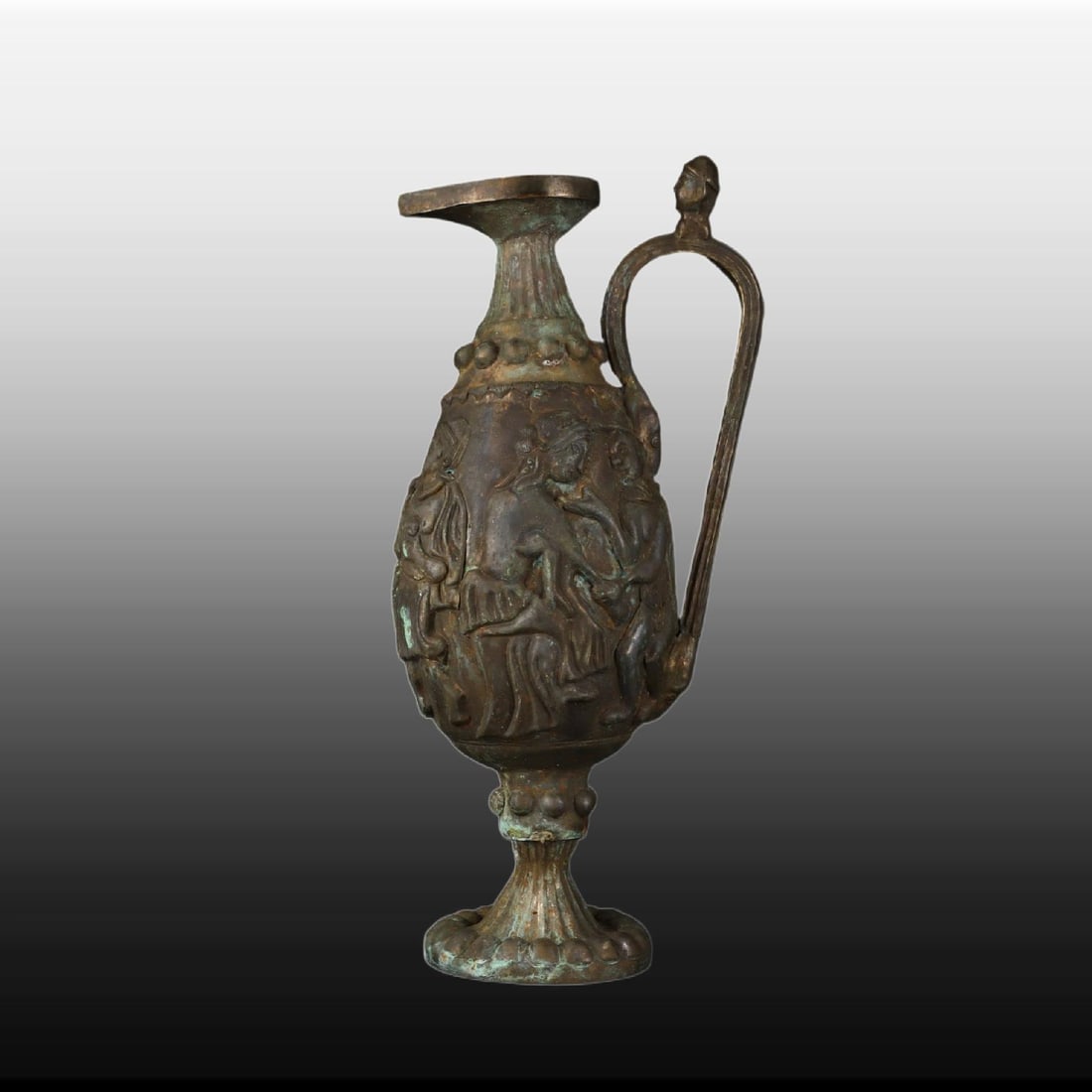A Exquisite Black Silver Figures Pattern Ewer (1 of 9)
