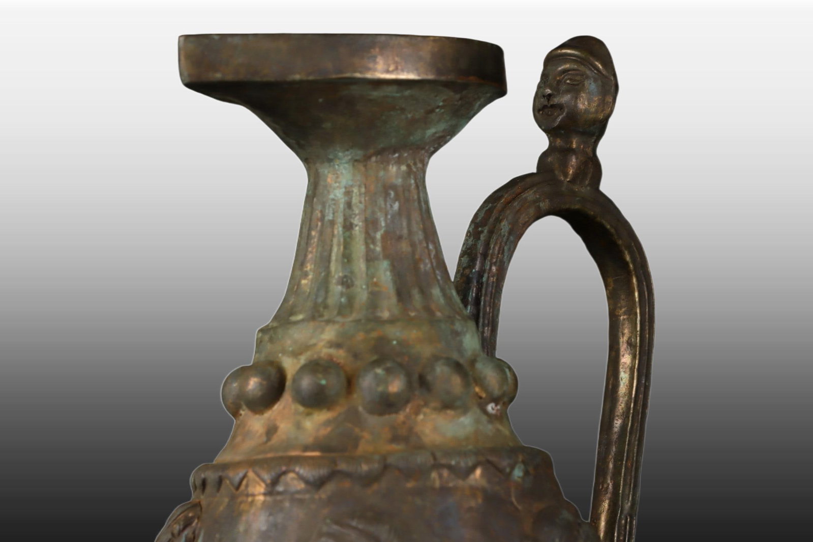 A Exquisite Black Silver Figures Pattern Ewer - 5