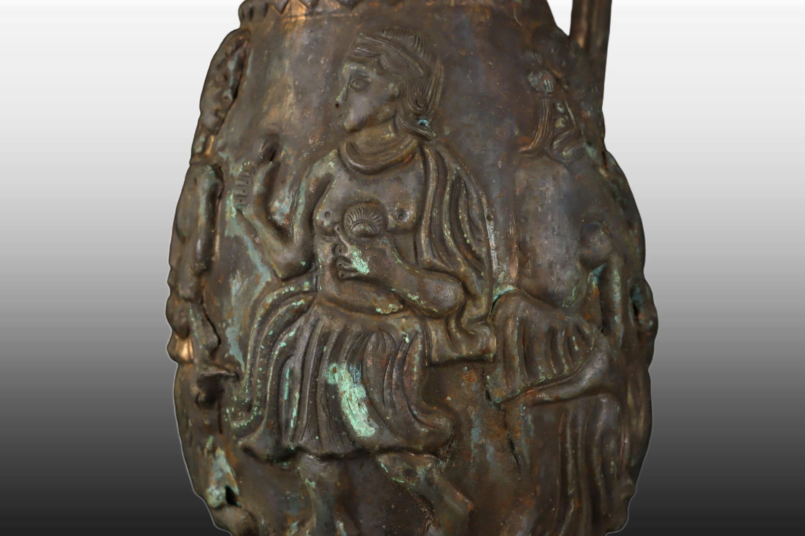 A Exquisite Black Silver Figures Pattern Ewer - 6