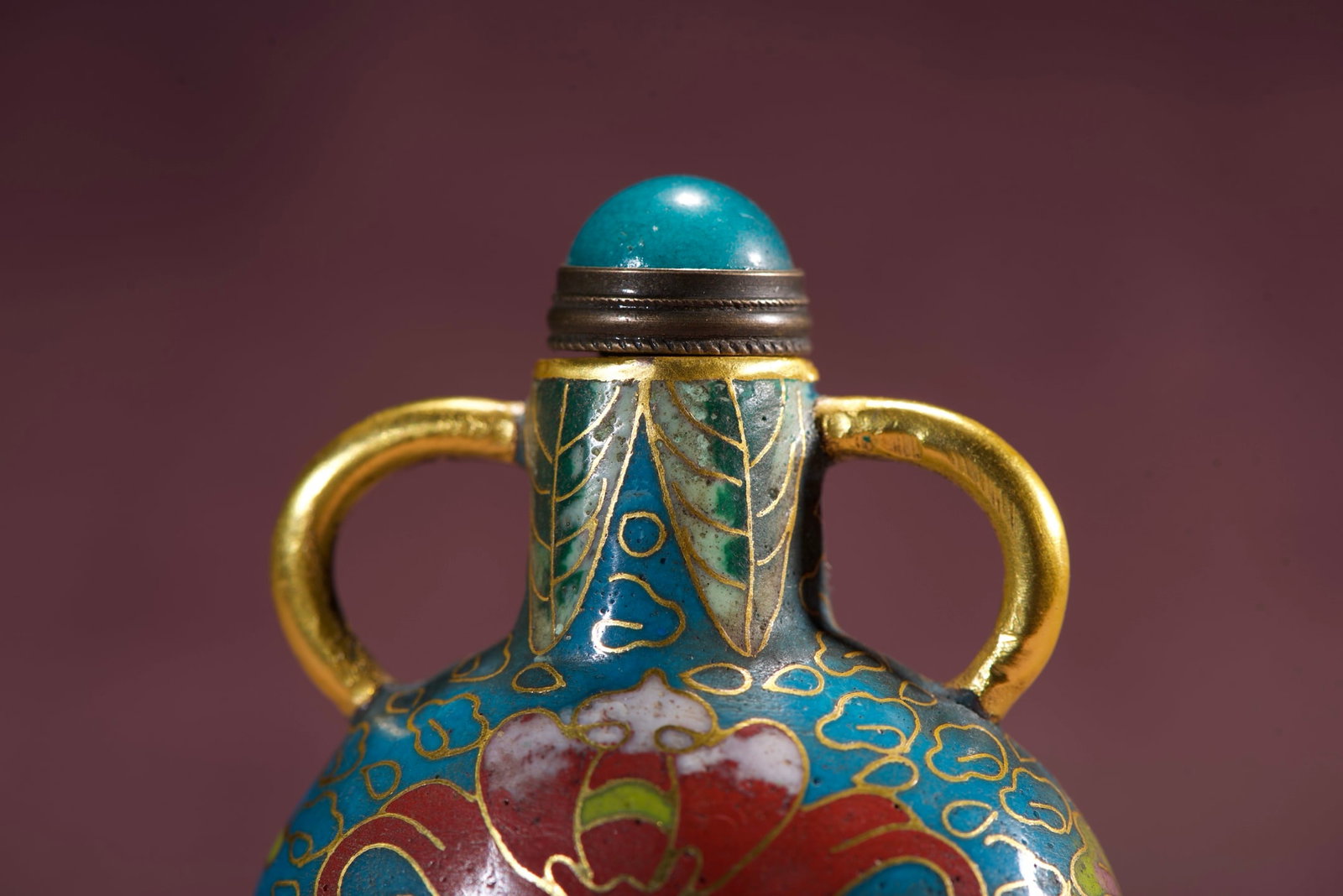 A Exquisite Cloisonne Bat Pattern Snuff Bottle - 2