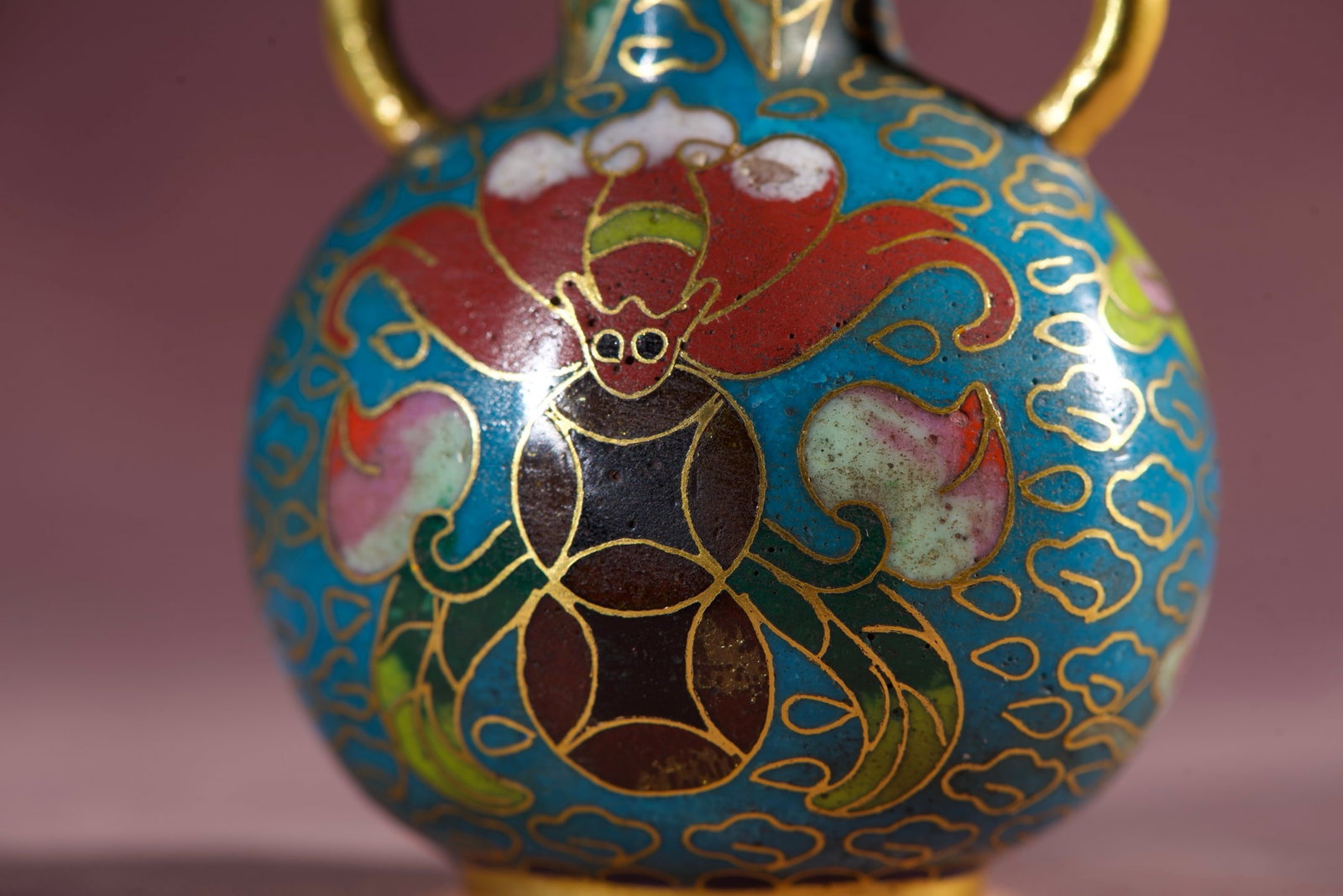 A Exquisite Cloisonne Bat Pattern Snuff Bottle - 6