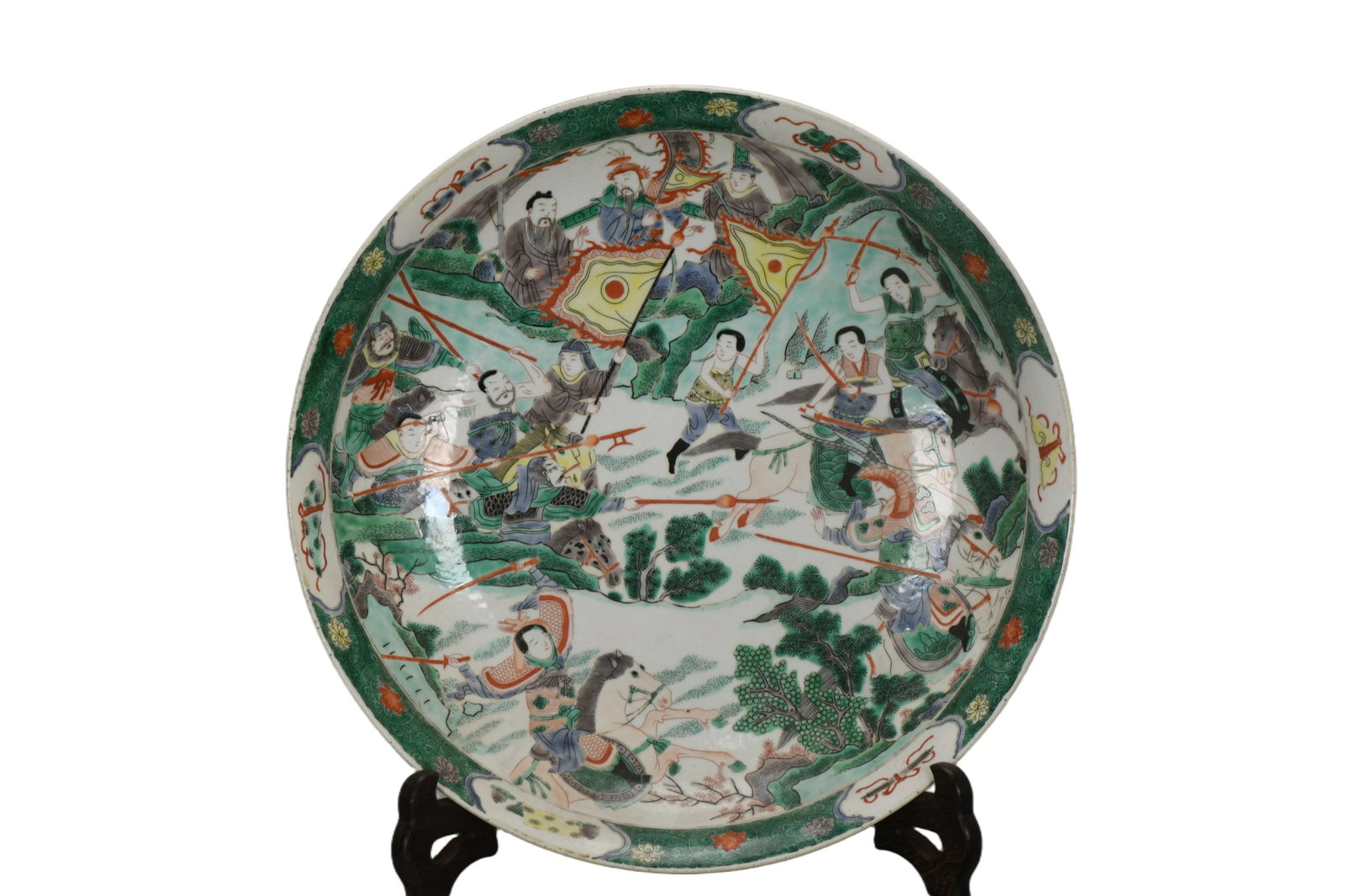 A Exquisite Wucai Character and Story Pattern Plate (1 of 9)