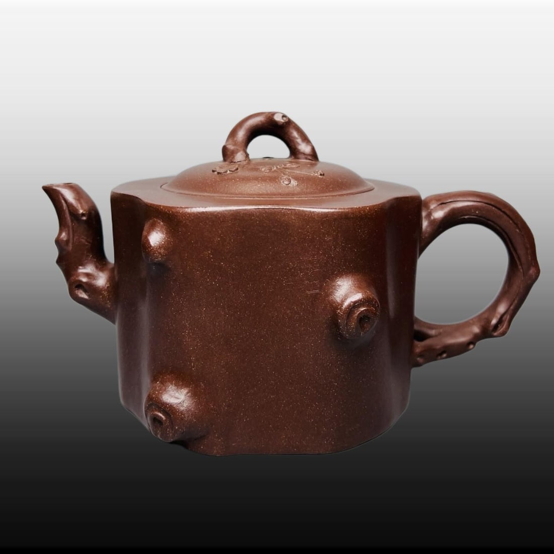 A Exquisite Purple Sands Tree-stump Teapot (1 of 6)