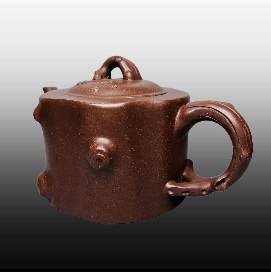 A Exquisite Purple Sands Tree-stump Teapot - 4