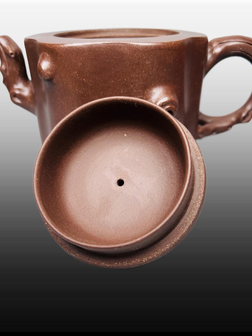 A Exquisite Purple Sands Tree-stump Teapot - 5