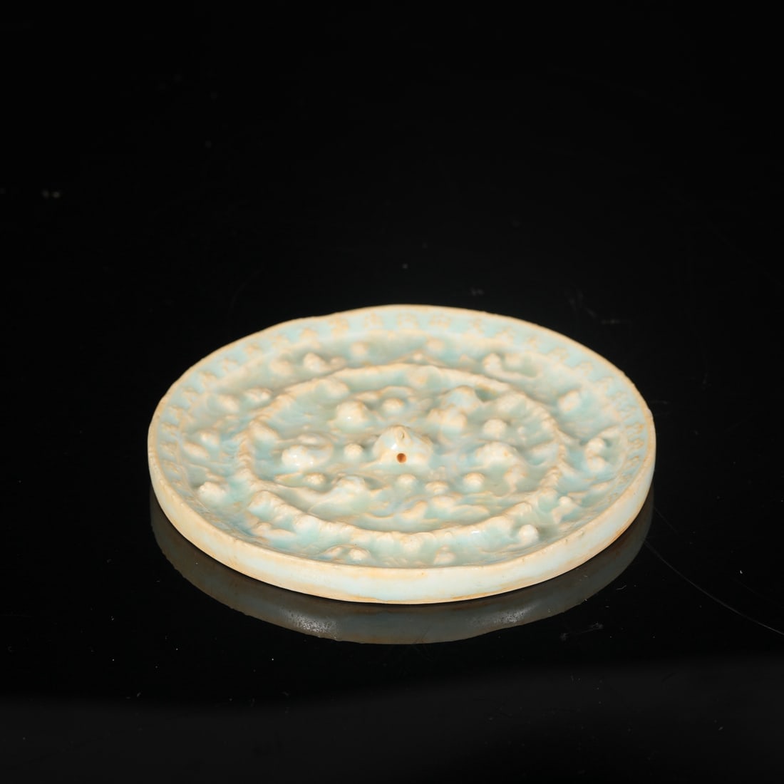 A Exquisite Shadow Blue Glazed Auspicious Beast Pattern Mirror - 2