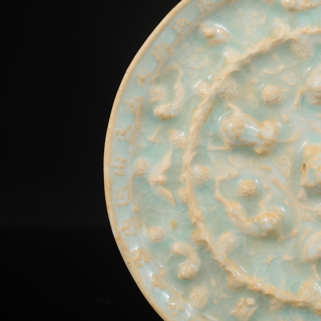 A Exquisite Shadow Blue Glazed Auspicious Beast Pattern Mirror - 4