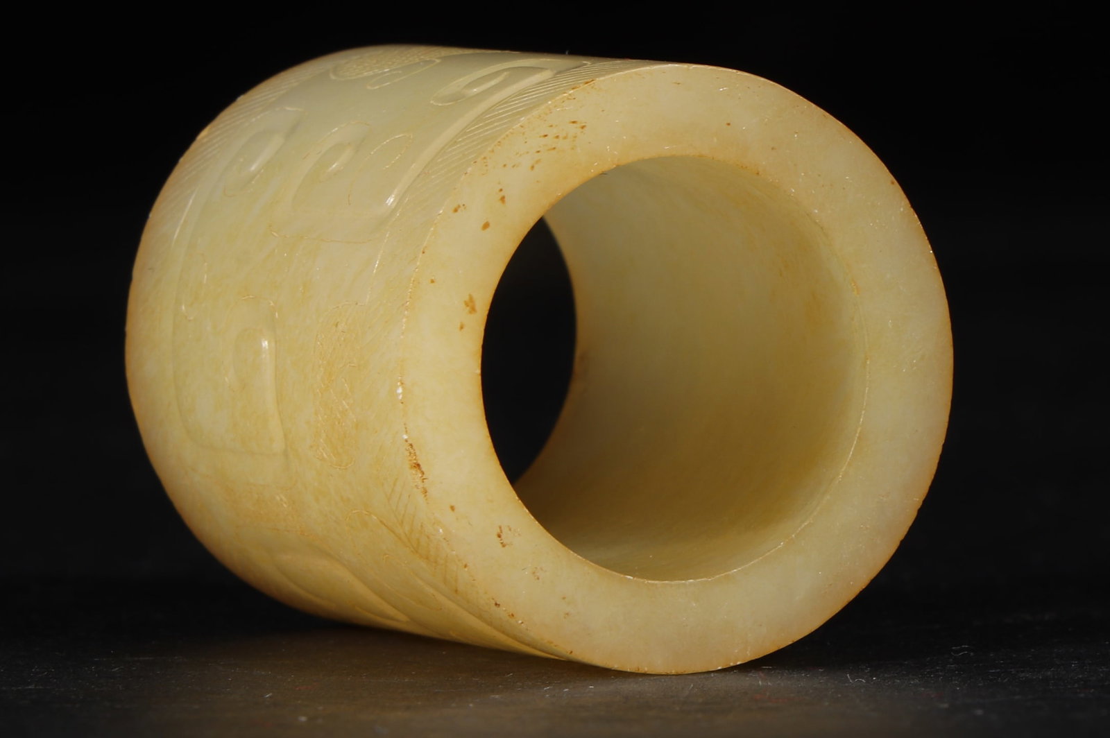 A Exquisite Gaogu Jade Auspicious Cloud Pattern Handheld Carving - 5