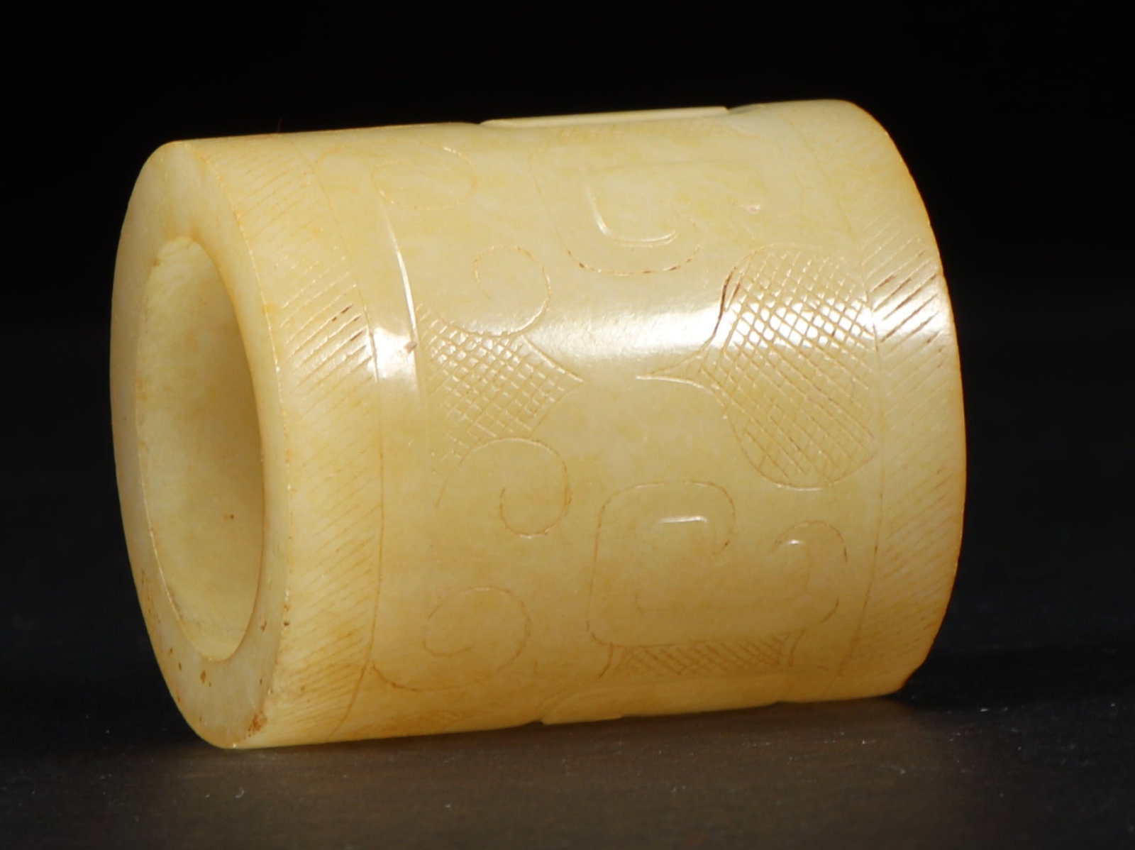 A Exquisite Gaogu Jade Auspicious Cloud Pattern Handheld Carving - 7