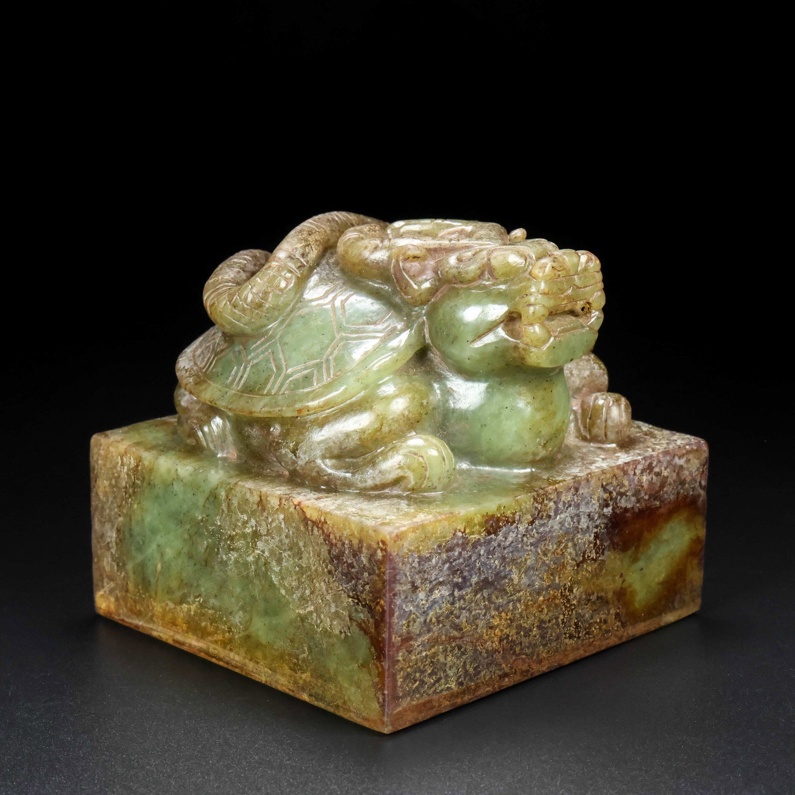 A Exquisite Hotan Jade Tortoise Seal - 3