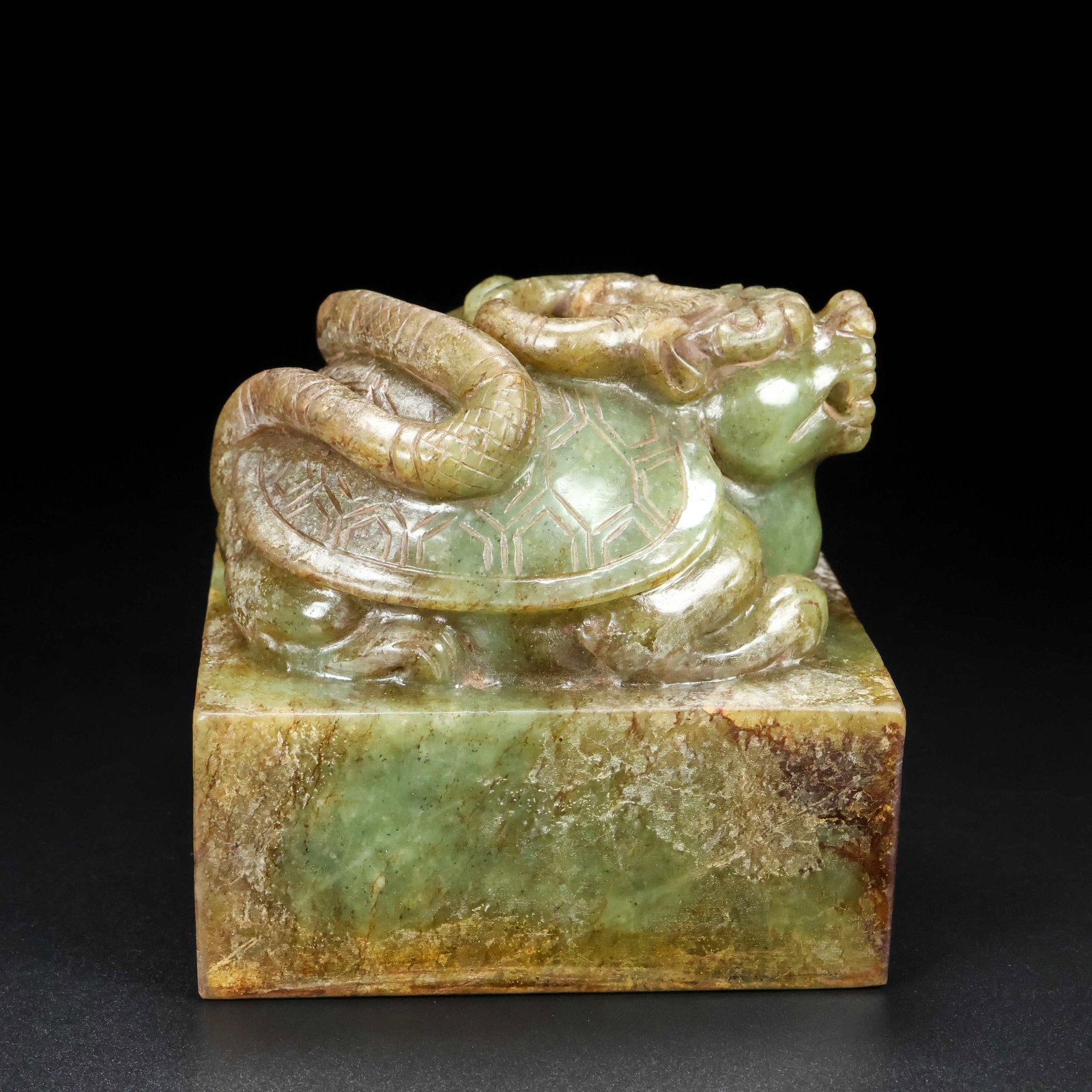 A Exquisite Hotan Jade Tortoise Seal - 4
