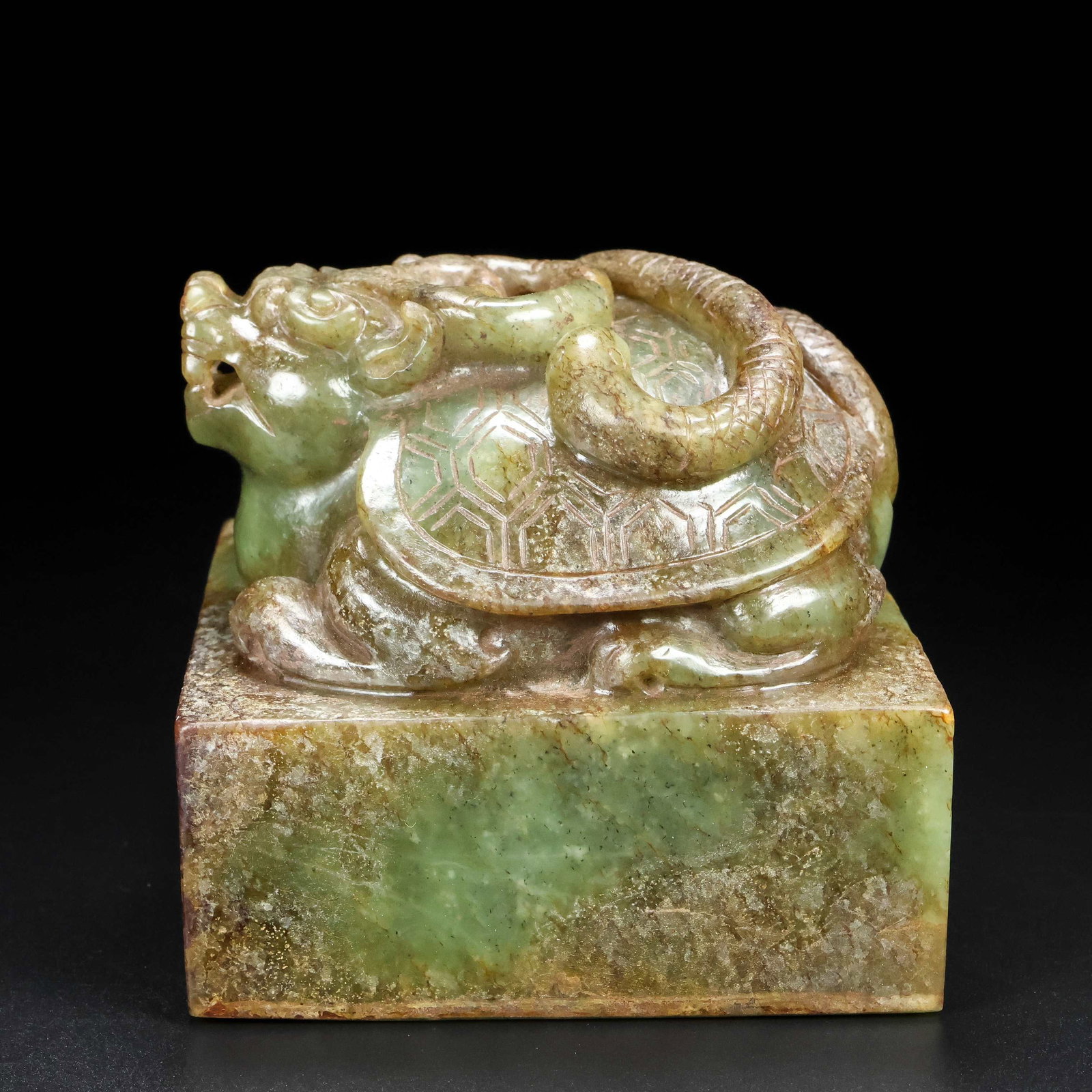 A Exquisite Hotan Jade Tortoise Seal - 5
