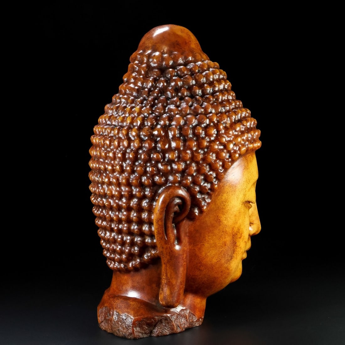 A Exquisite Hotan Jade Buddha head - 6