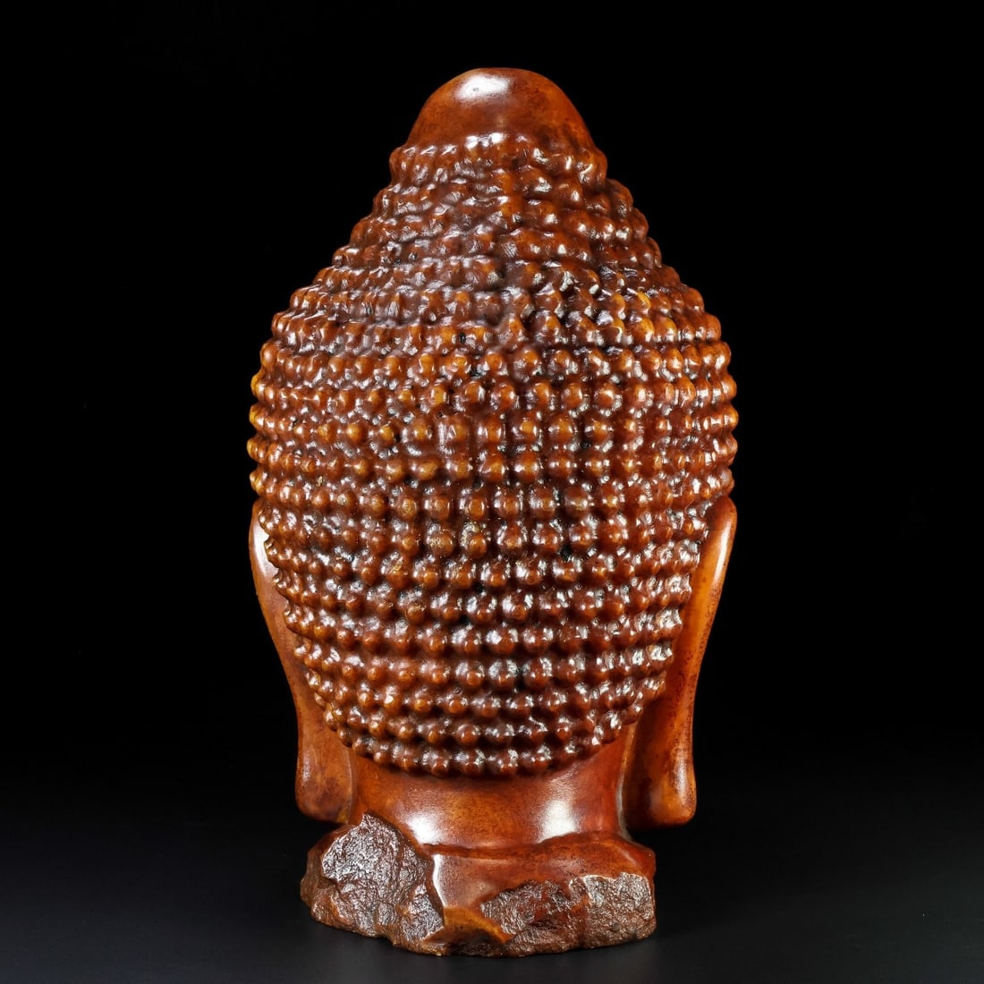 A Exquisite Hotan Jade Buddha head - 7