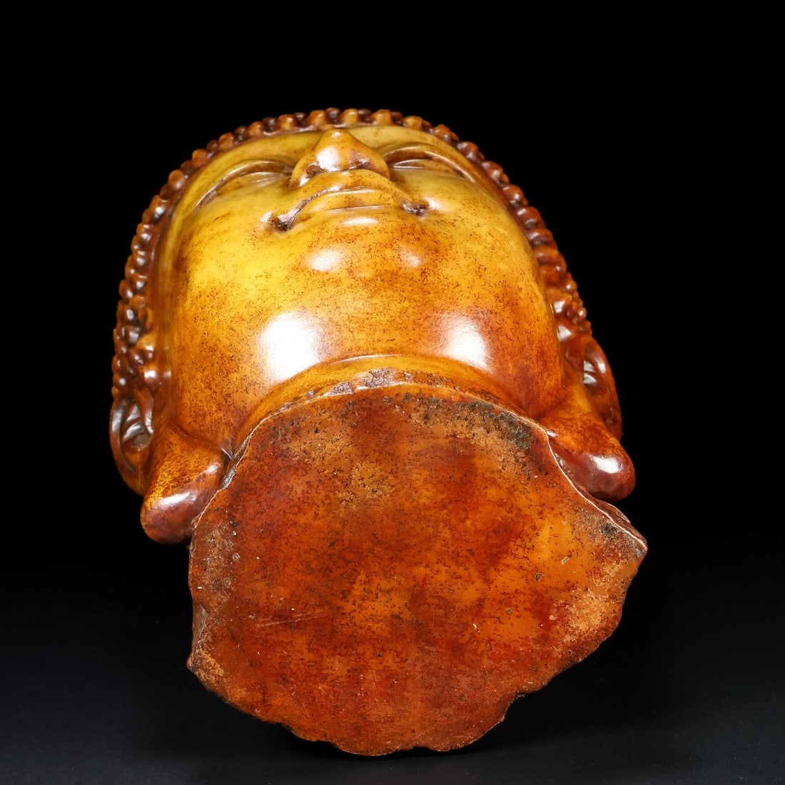 A Exquisite Hotan Jade Buddha head - 9