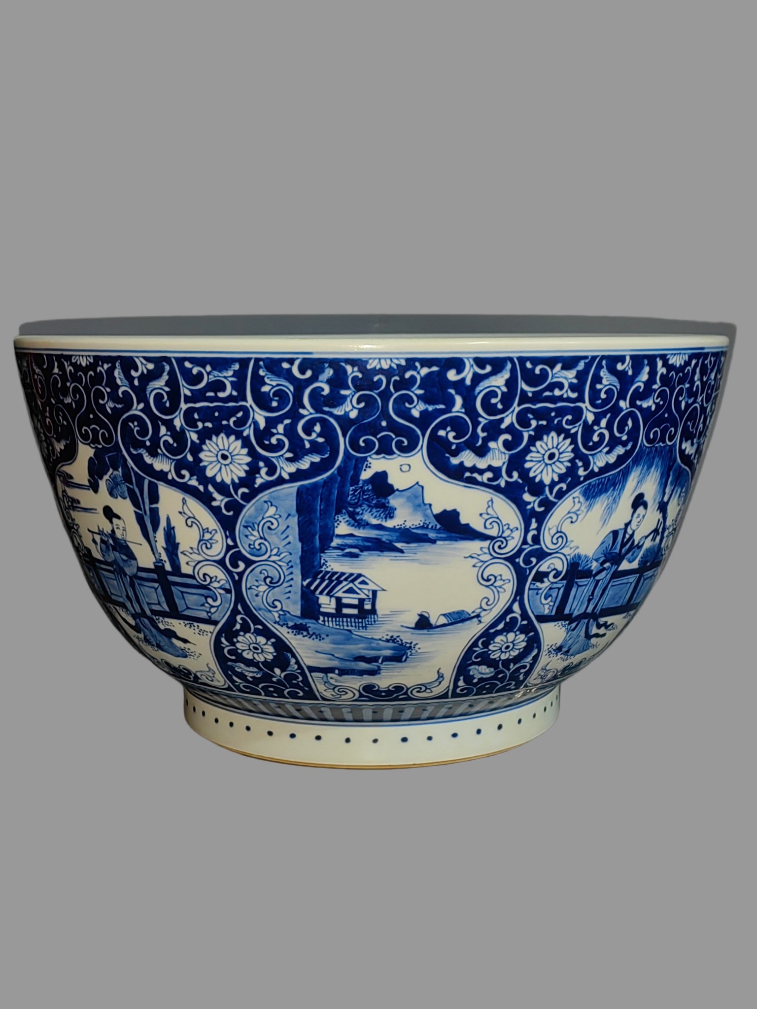 A Exquisite Blue and White Figures Pattern Bowl - 4