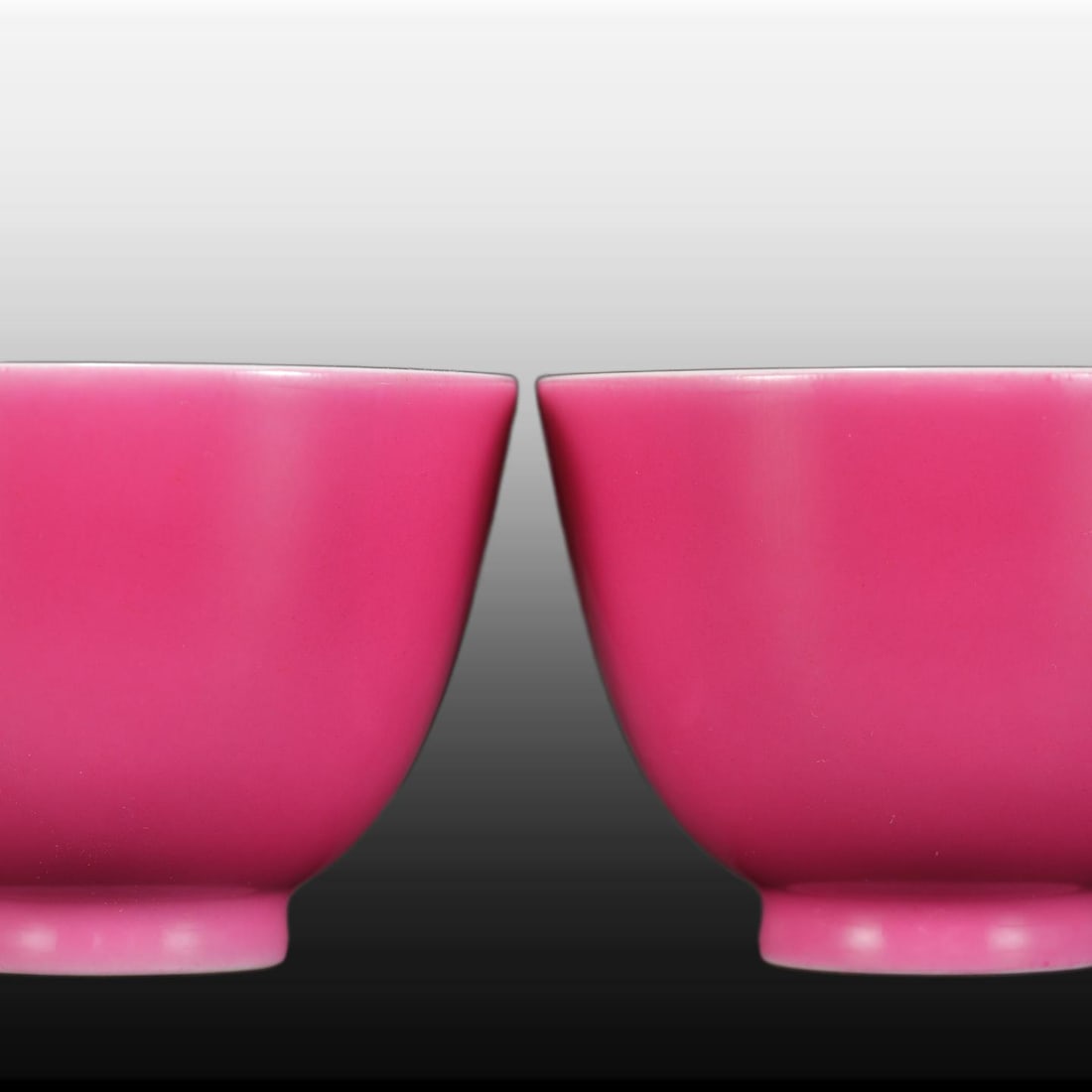 A pair of Exquisite Ruby Red-Glazed Cup - 7