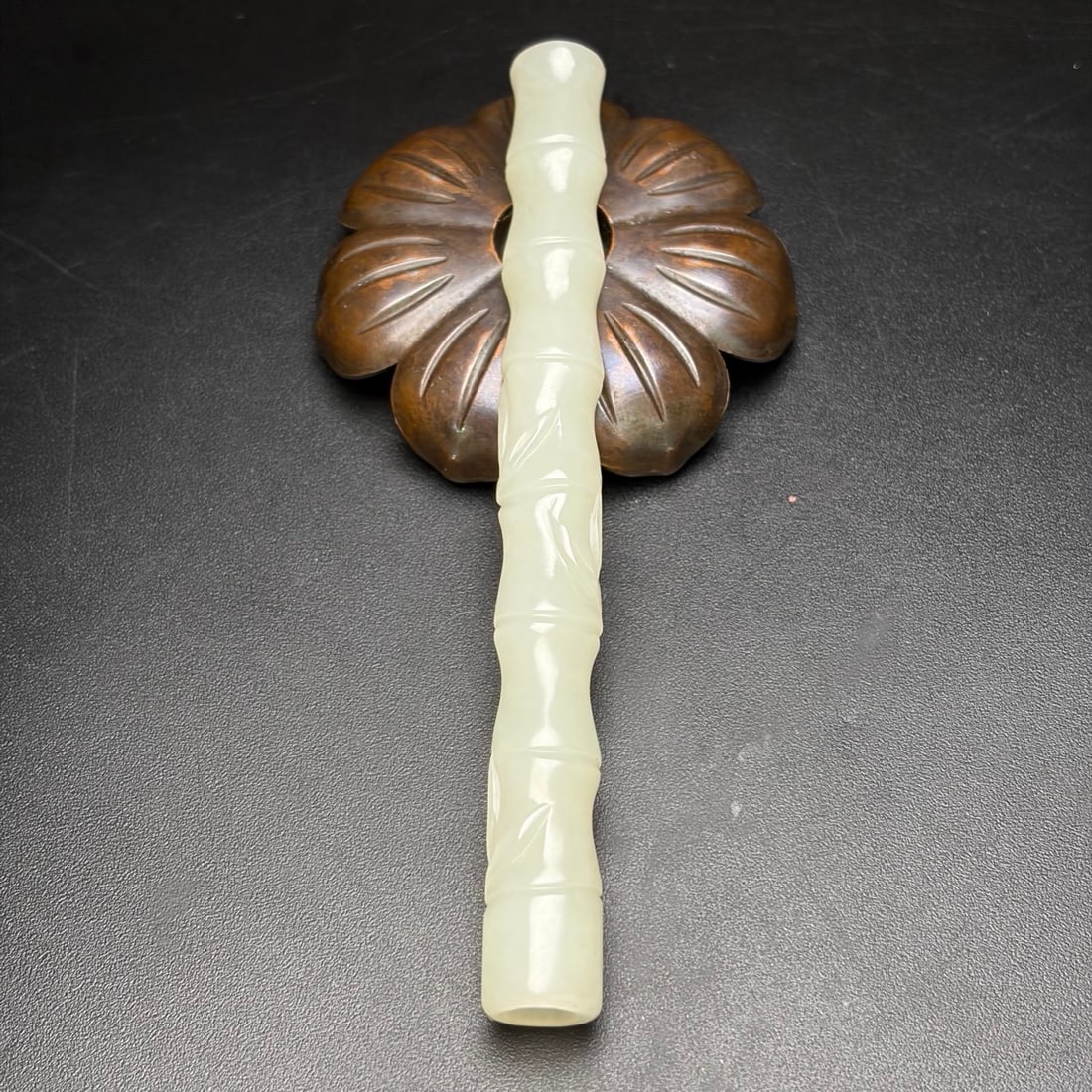 A Exquisite Hotan White Jade Bamboo Section Cigarette Holder (1 of 7)