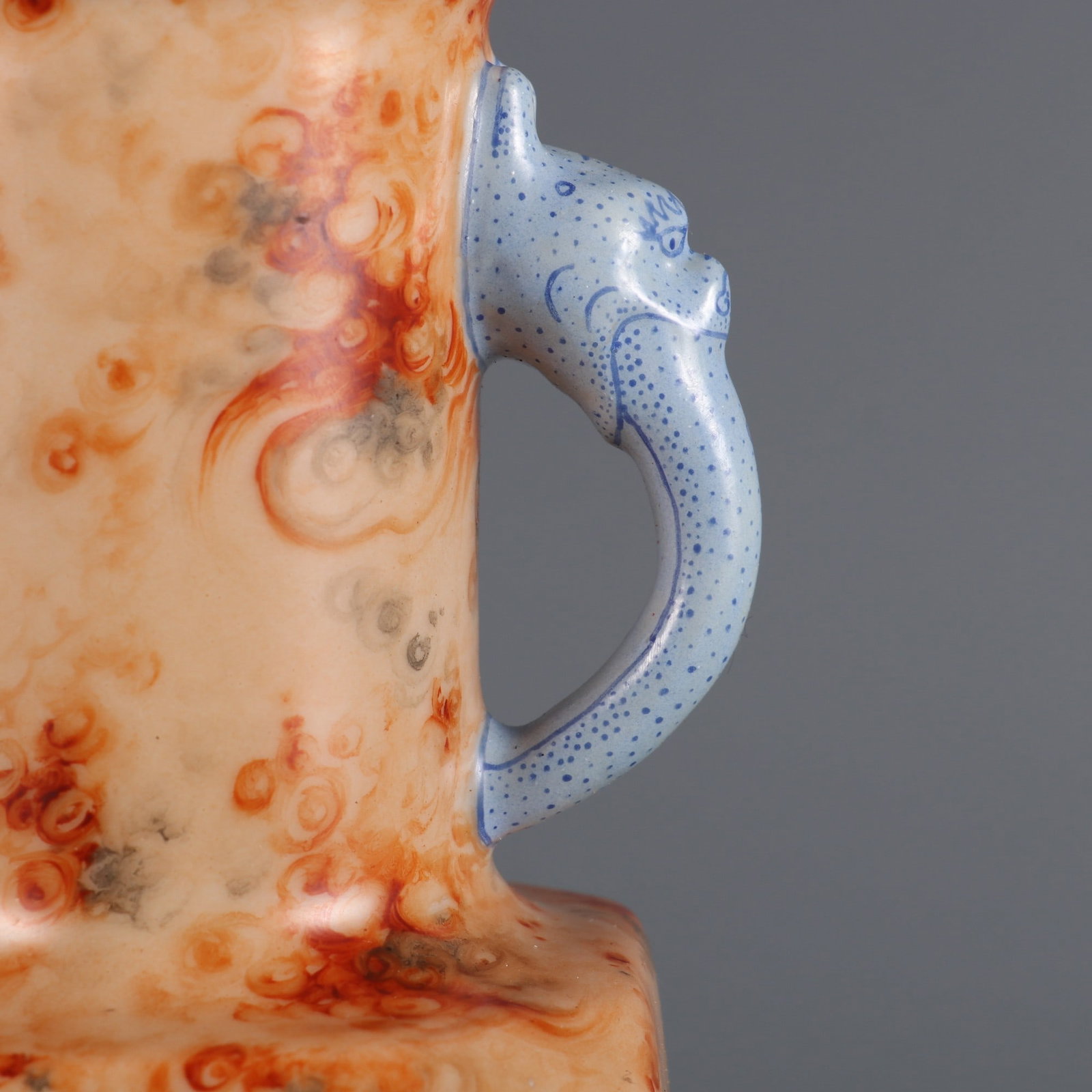 A Exquisite Stone-Grain Dragon Ear Vase - 6