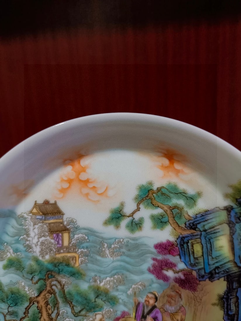 A Exquisite Famille-Rose Figures Pattern Plate - 4