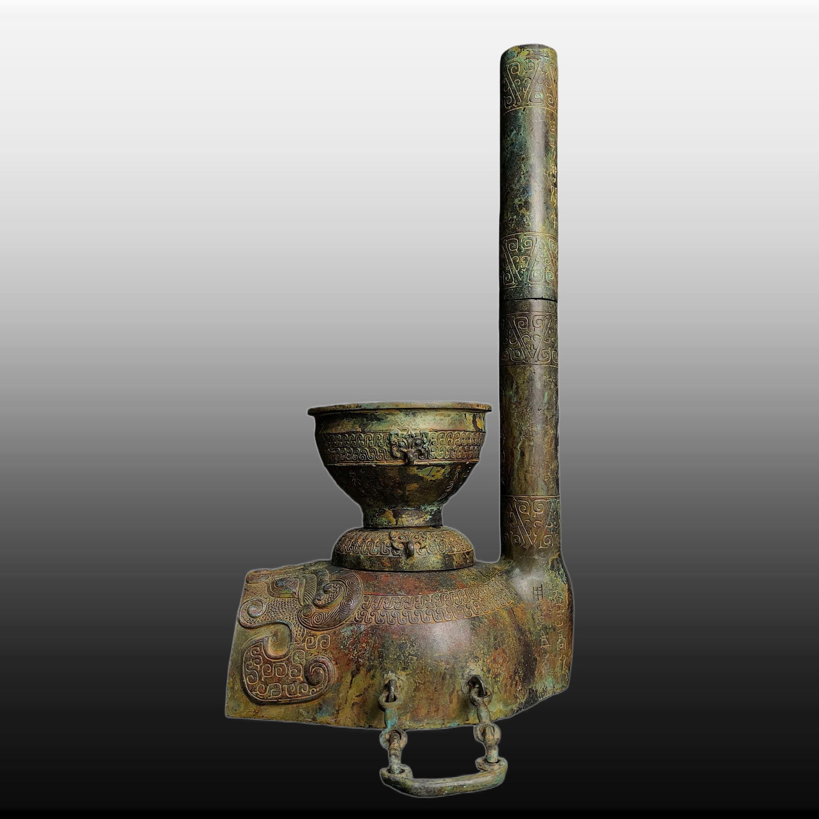 A Exquisite Bronze Tiger Head Stove - 5