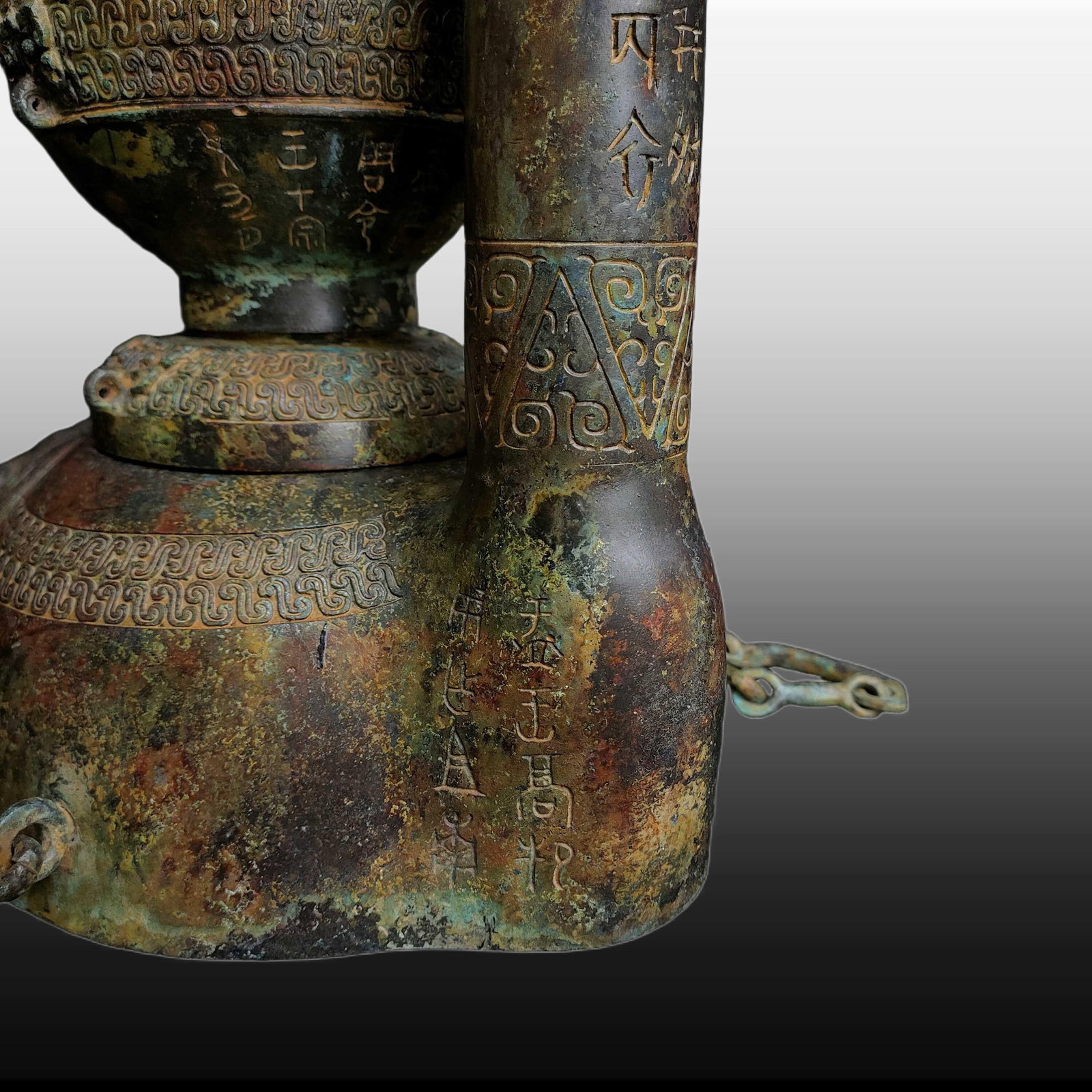 A Exquisite Bronze Tiger Head Stove - 8