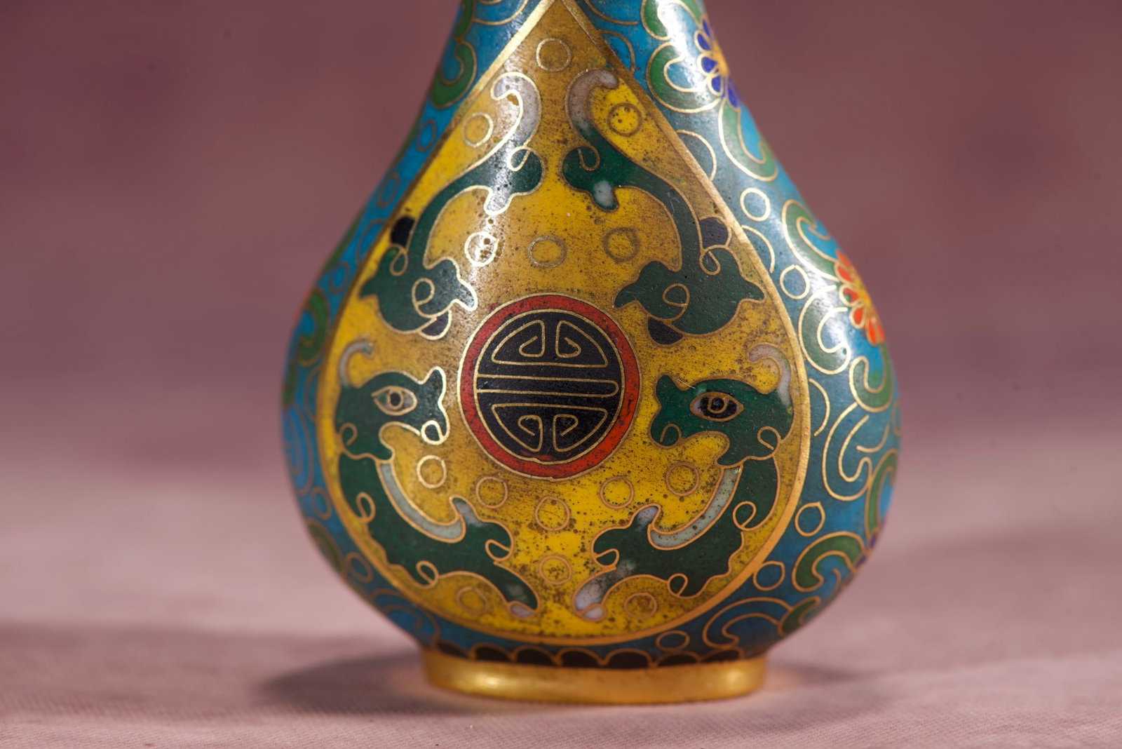 A Exquisite Cloisonne Dragon Pattern Snuff Bottle - 3