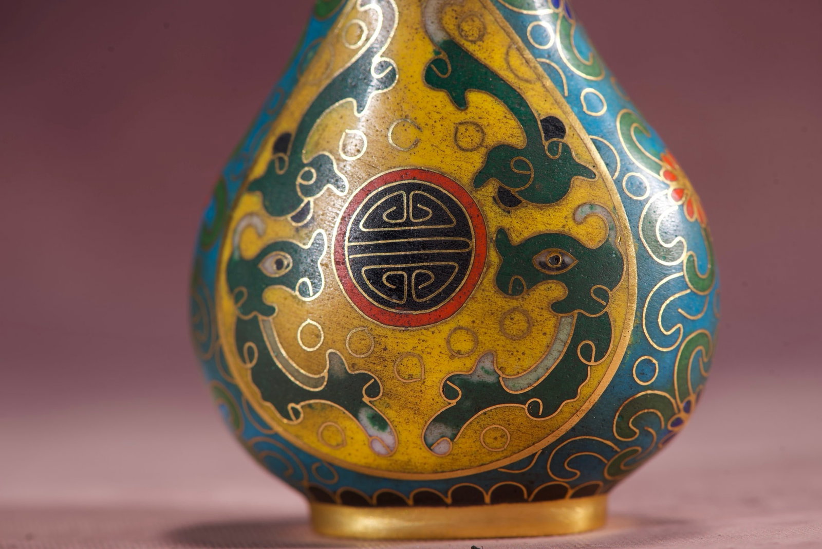A Exquisite Cloisonne Dragon Pattern Snuff Bottle - 6