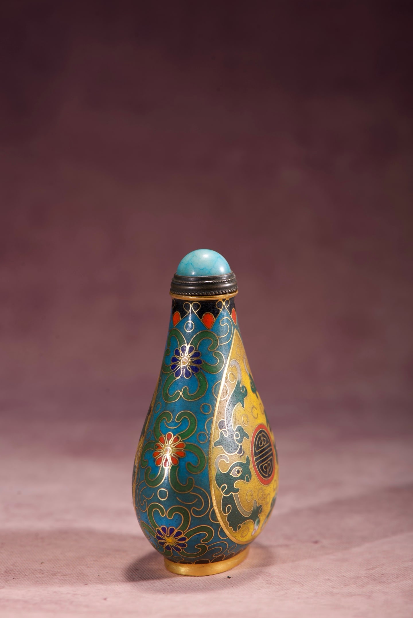 A Exquisite Cloisonne Dragon Pattern Snuff Bottle - 7