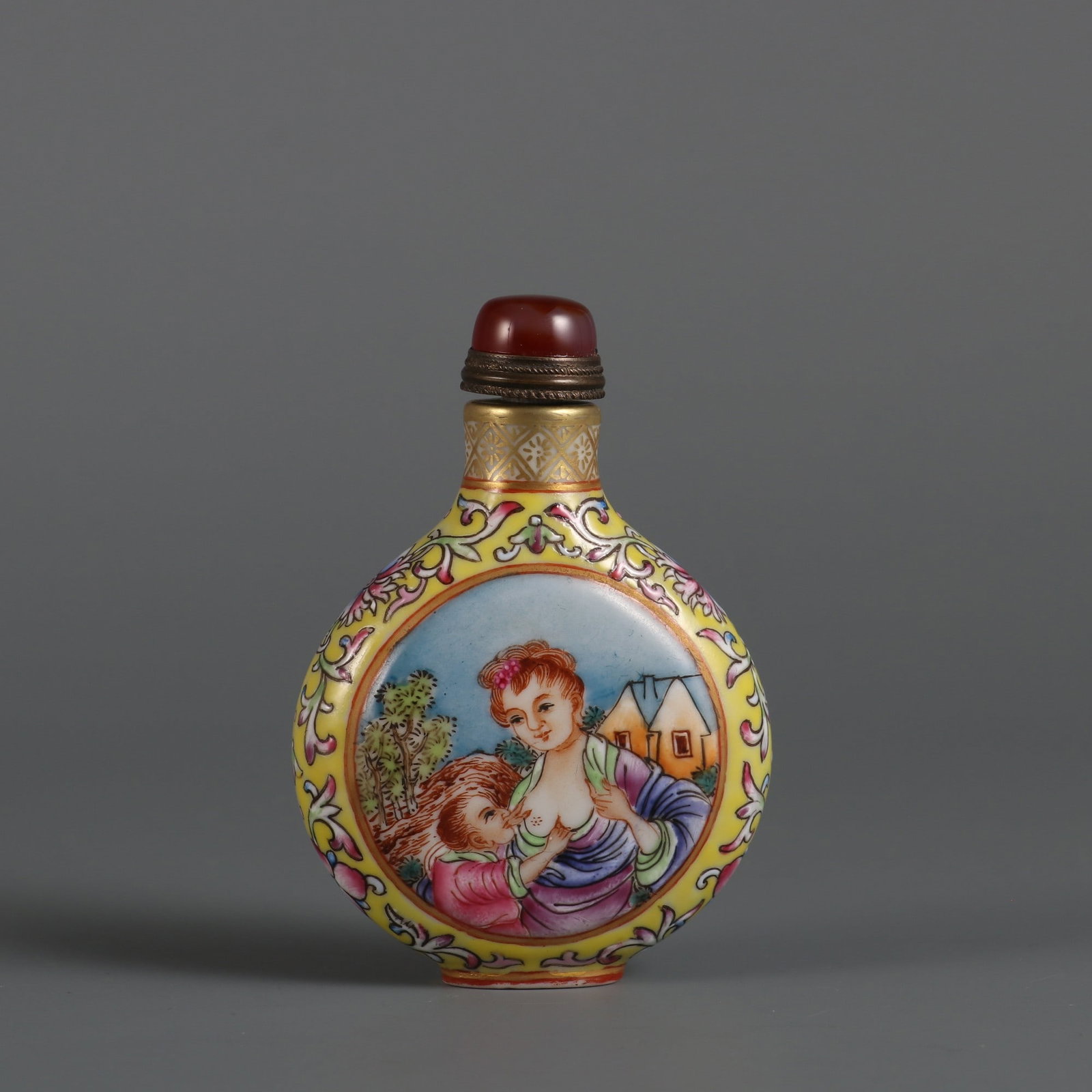 A Exquisite Enamel Figures Pattern Snuff Bottle - 5