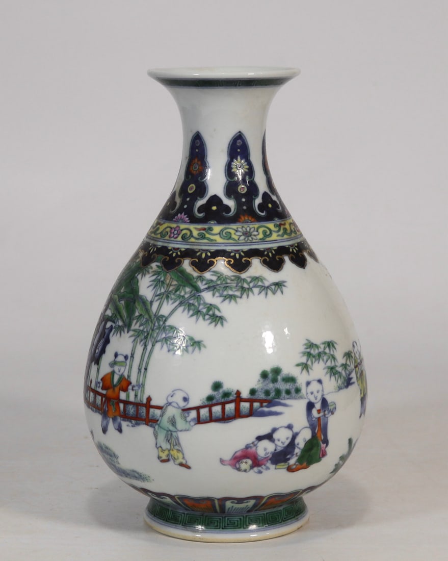 A Exquisite Doucai Figures Pattern Vase (1 of 8)