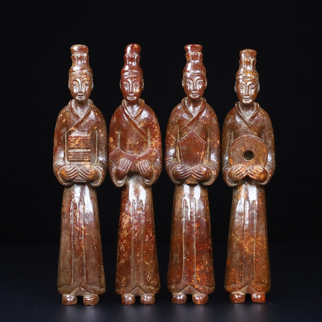 A Set of Fine White Jade Figure Ornaments (1 of 10)