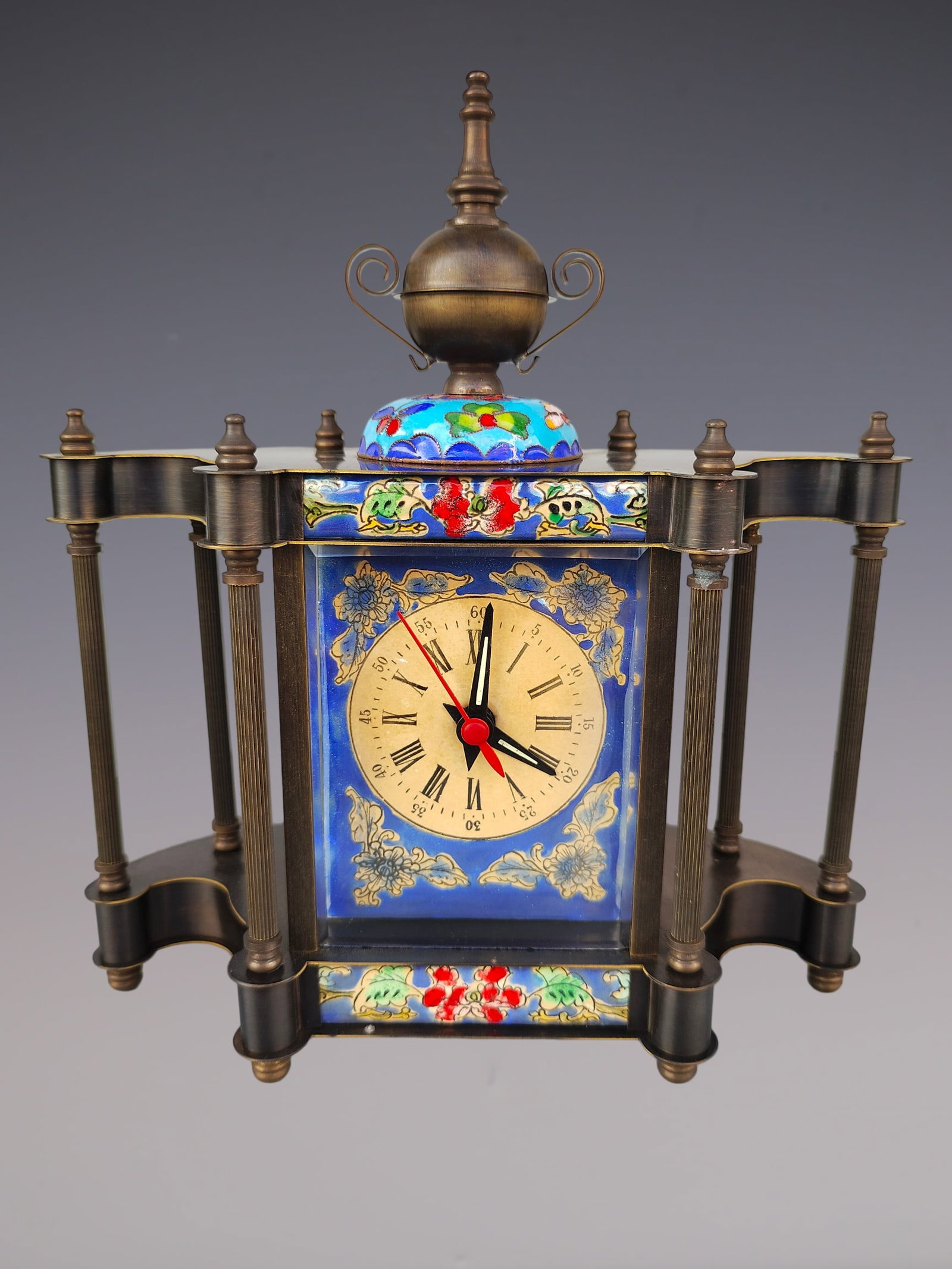 An Exquisite Bronze Lotus Pattern Clock (1 of 9)
