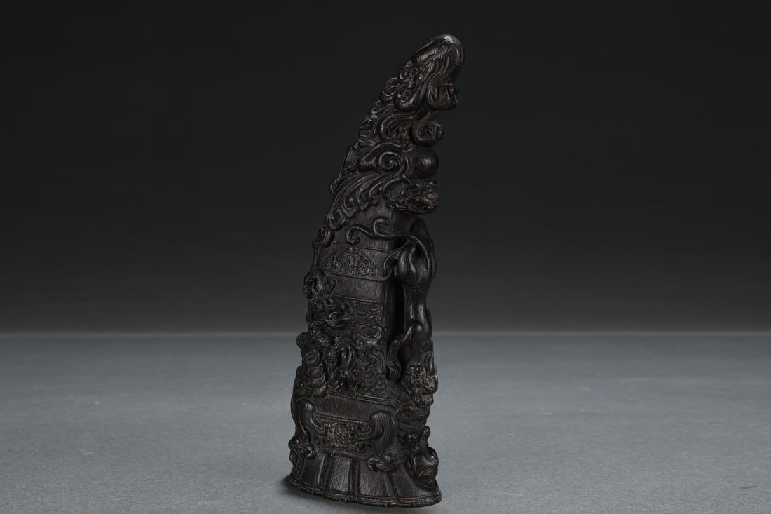 An Exquisite Eaglewood Dragon Pattern Ornament - 3