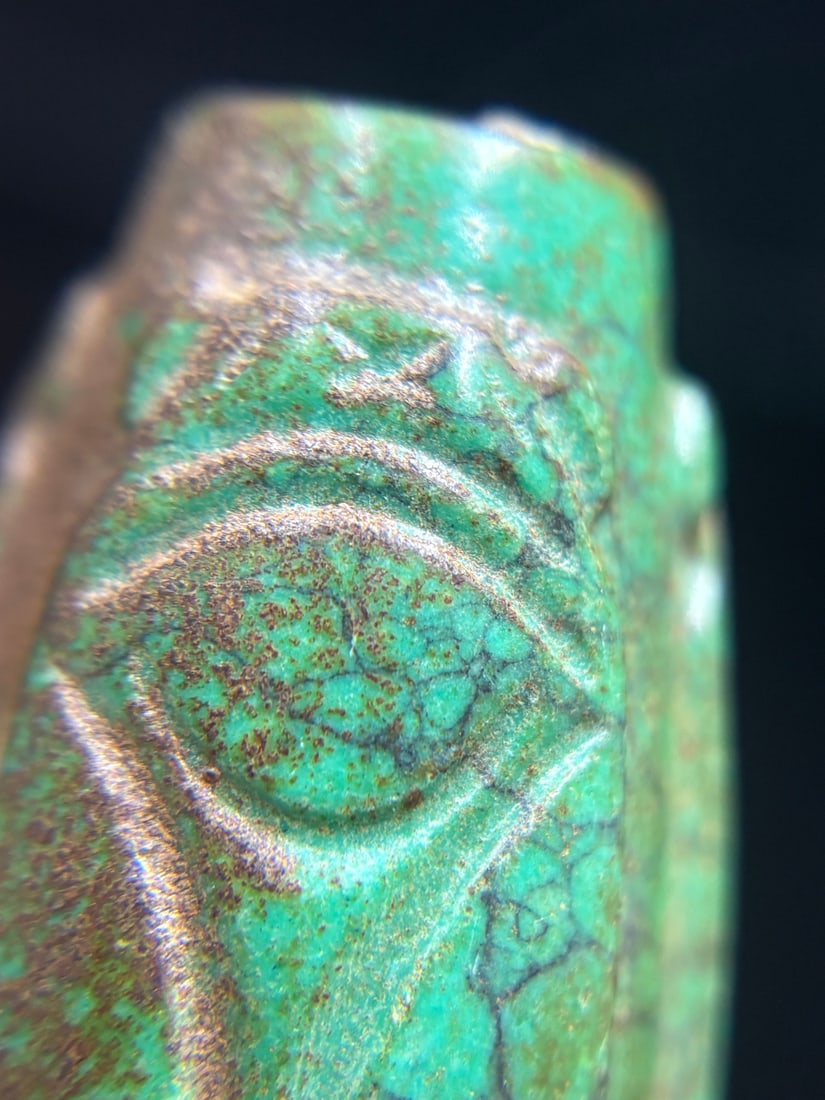 An Exquisite Turquoise Cicada Pattern Pendant - 5