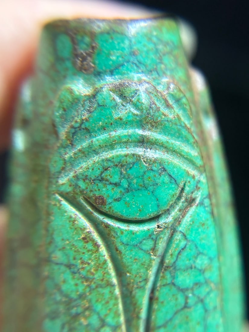An Exquisite Turquoise Cicada Pattern Pendant - 6