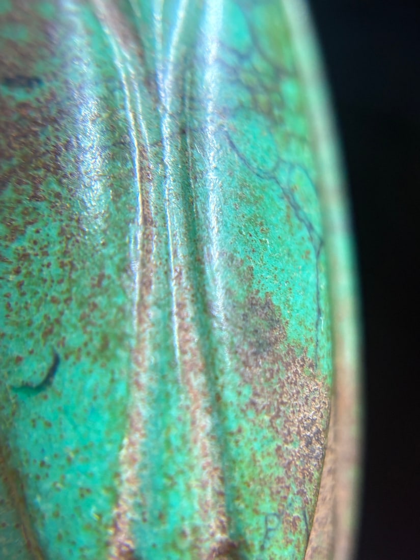 An Exquisite Turquoise Cicada Pattern Pendant - 7