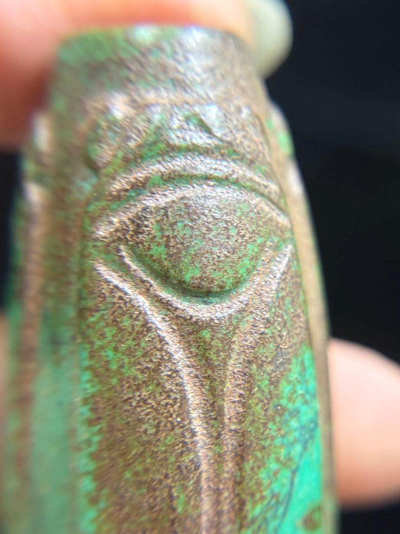 An Exquisite Turquoise Cicada Pattern Pendant - 9