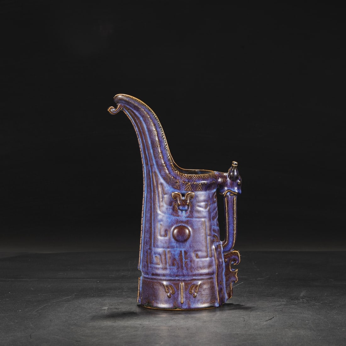 An Exquisite Jun yao Beast-Face Pattern Goblet - 2
