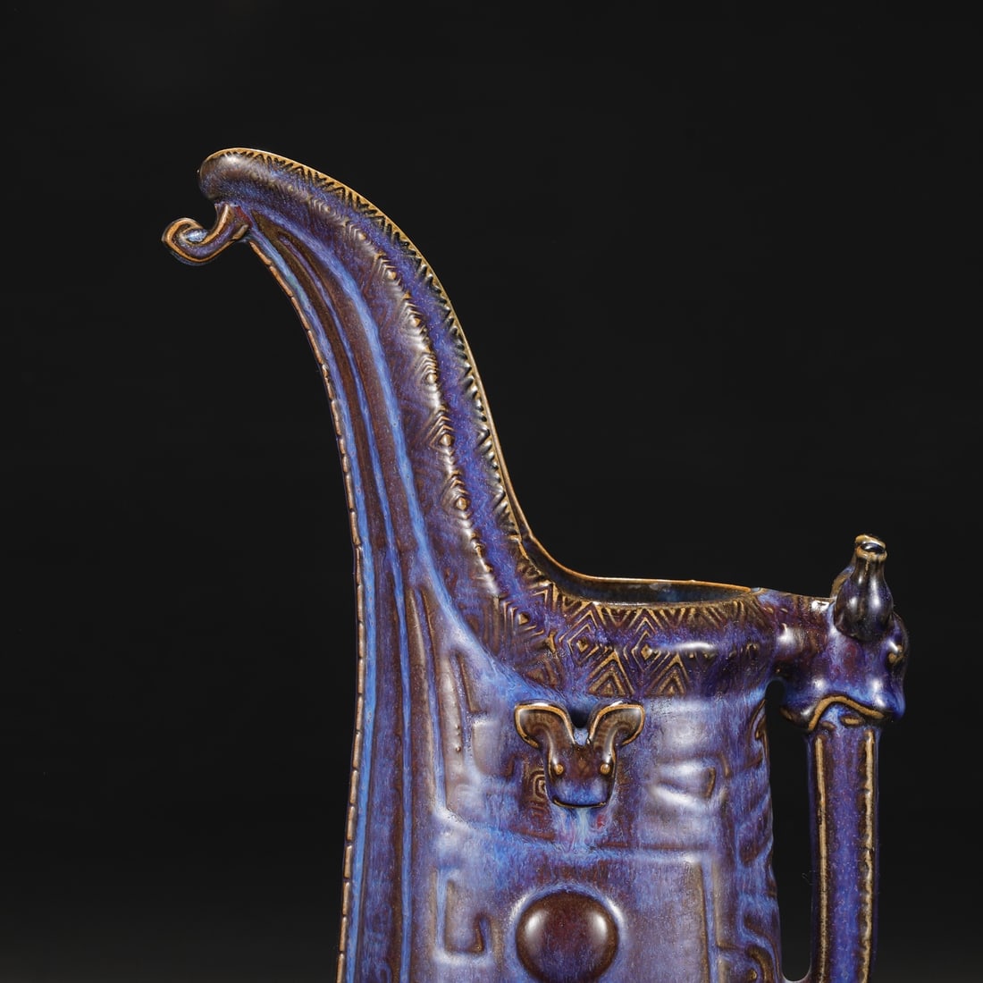 An Exquisite Jun yao Beast-Face Pattern Goblet - 3