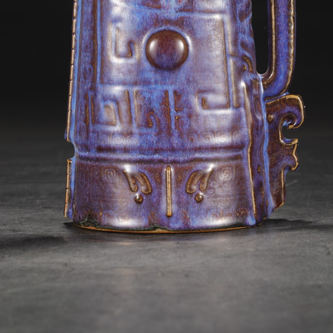 An Exquisite Jun yao Beast-Face Pattern Goblet - 4